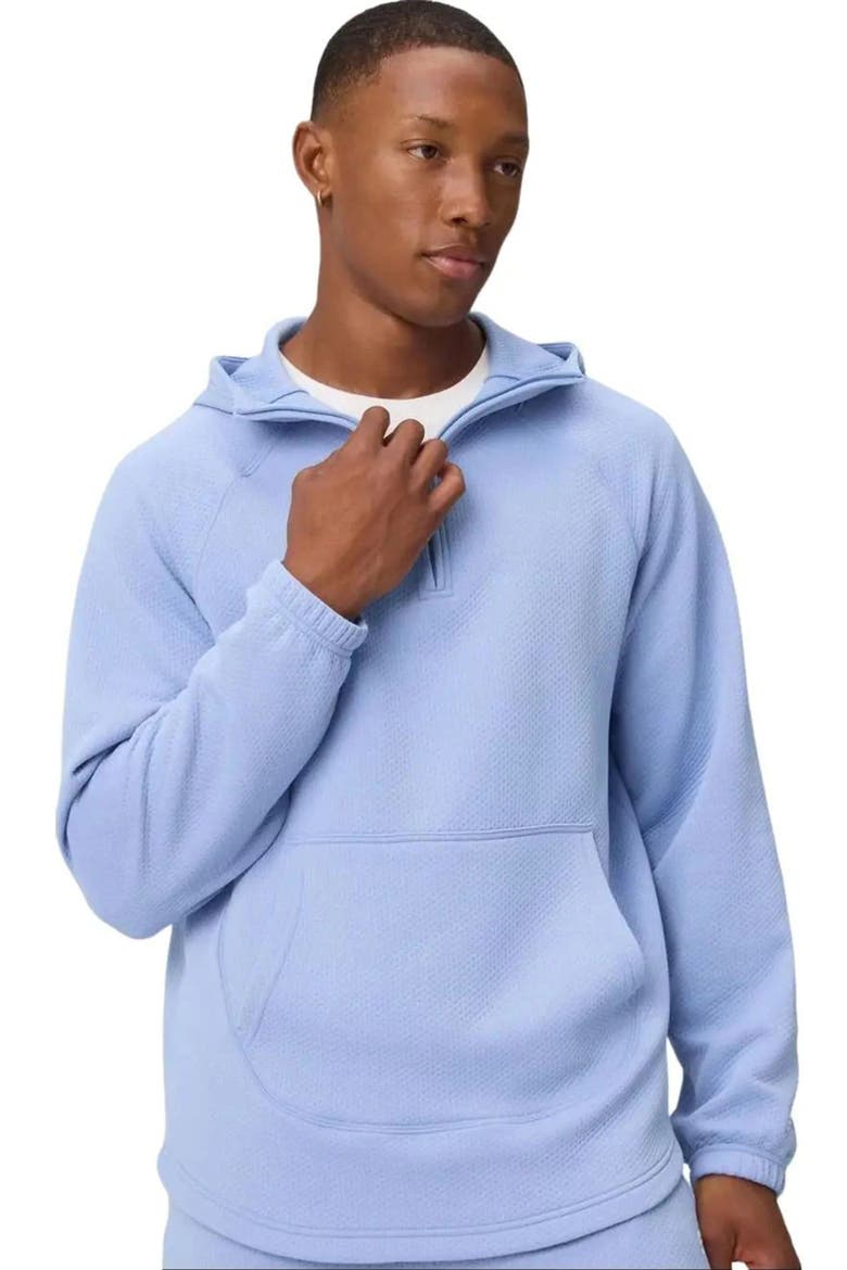 Men's The GridTech Quarter Zip Hoodie, Main, color, Blue Oxford