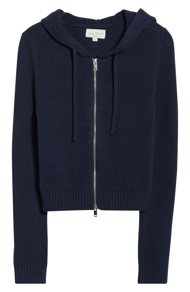PacSun Skylar Front Zip Sweater Hoodie, Alternate, color, Navy