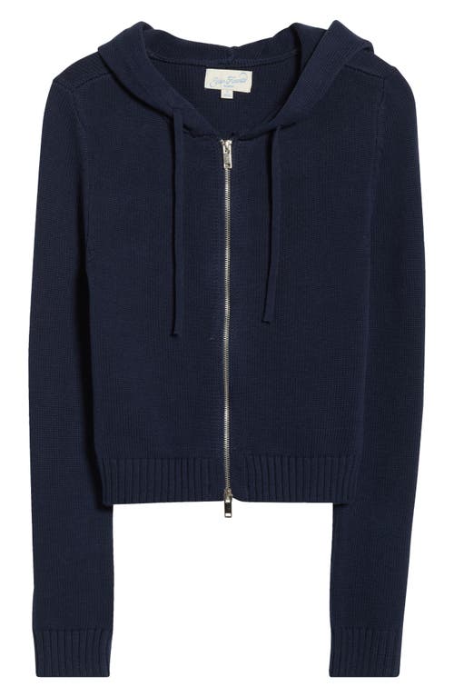 Pacsun Skylar Front Zip Sweater Hoodie In Blue