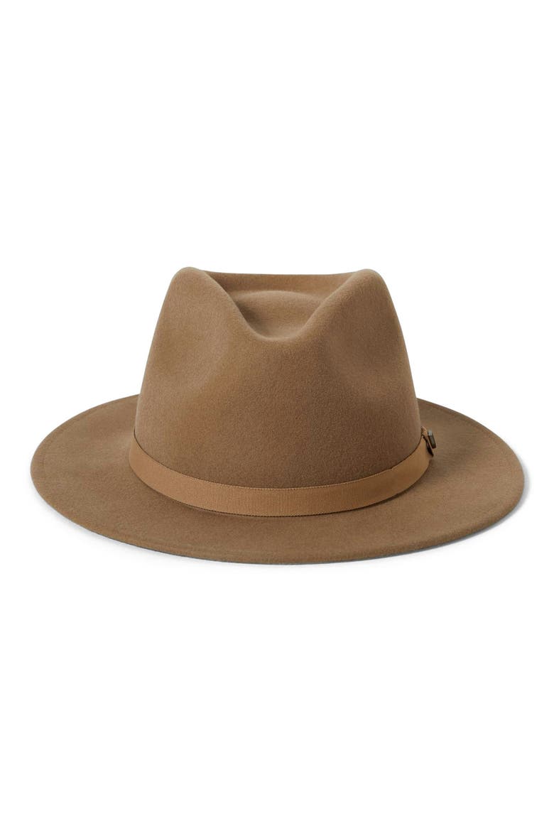 Messer Packable Wool Fedora, Alternate, color, KHAKI/ KHAKI