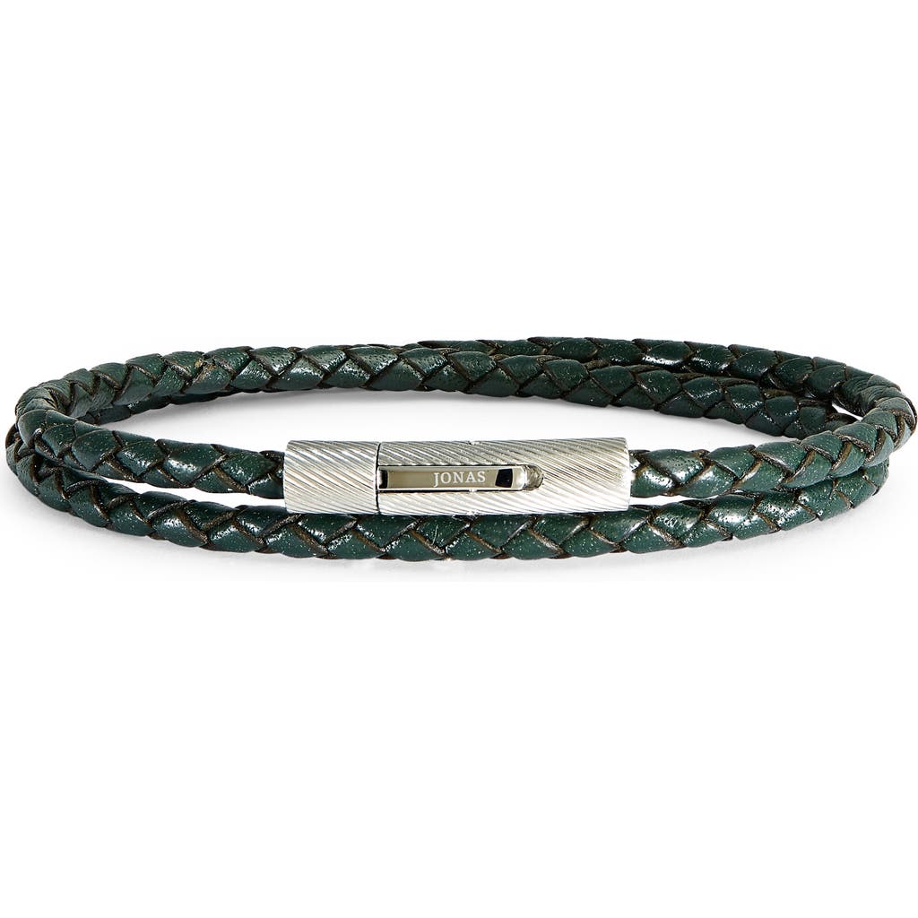 Jonas Studio Braided Leather Wrap Bracelet in Green  product