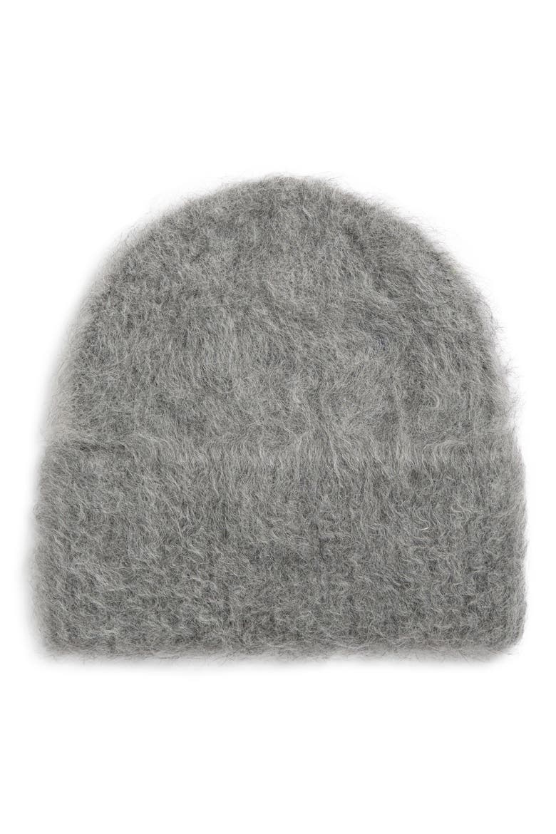 Alpaca Blend Beanie, Main, color, GREY MELANGE