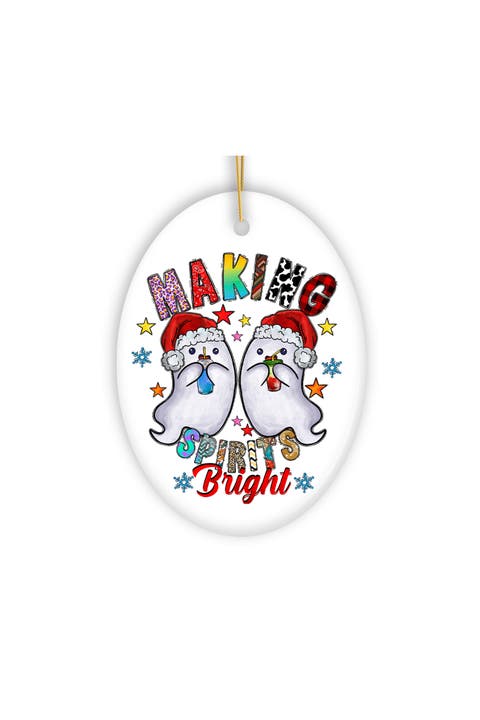 Making Spirits Bright Cute Ghost Duet Ornament