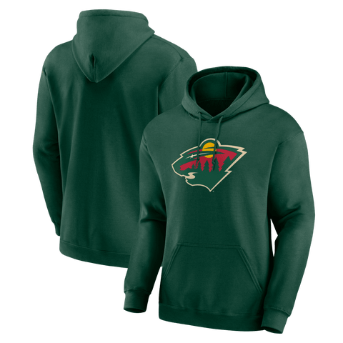 Men's Logo Athletic Green Minnesota Wild Essential Hoodie
