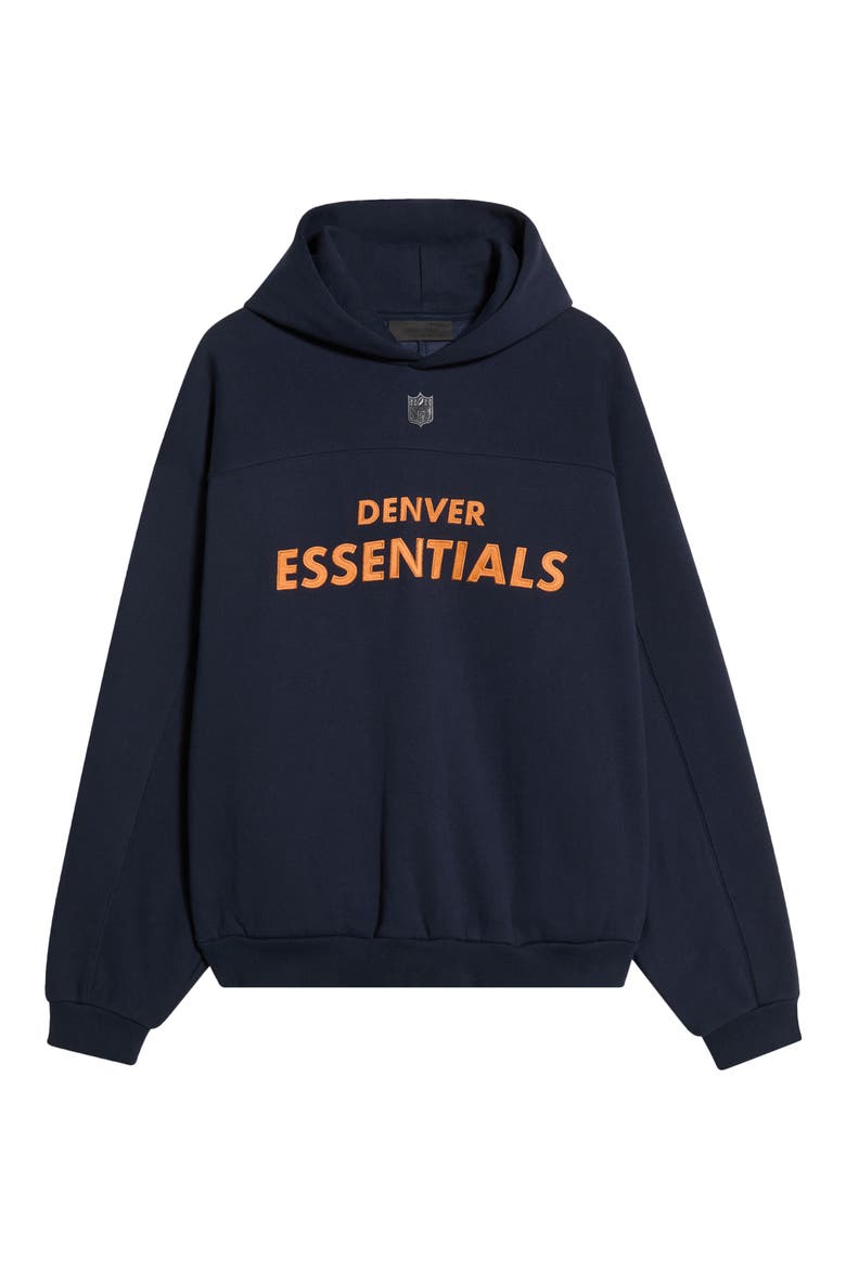 Denver Broncos 90s Relaxed Fleece Hoodie, Main, color, DARK SAPPHIRE