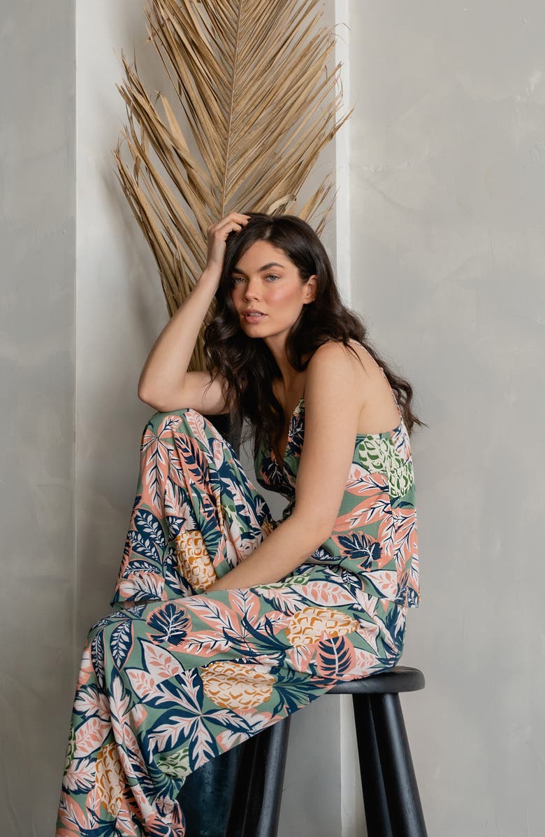 Midnight Bakery Print Pajamas, Alternate, color, Green