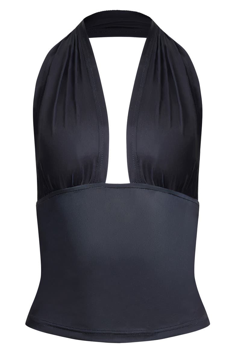 Safari Halter Top, Alternate, color, NOIR
