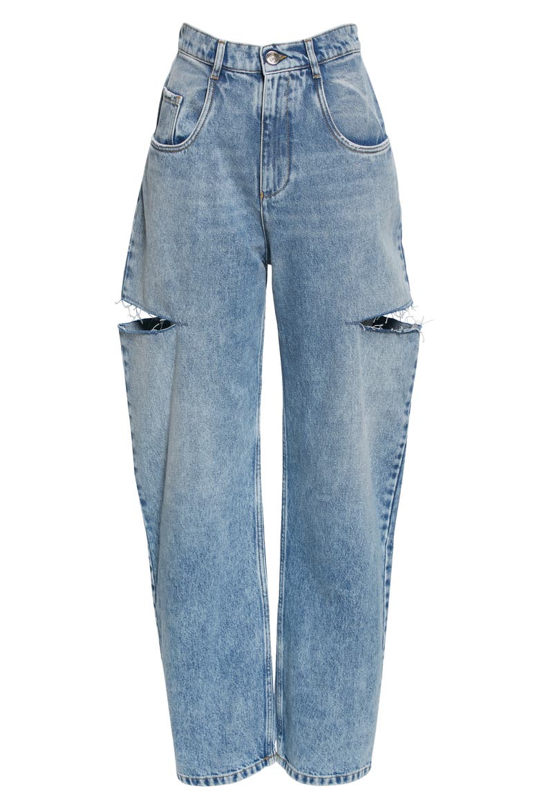 Ripped Side Cutout Jeans, Alternate, color, DENIM