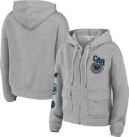 WEAR by Erin Andrews Women's WEAR by Erin Andrews Heather Gray Carolina Panthers Full-Zip Hoodie