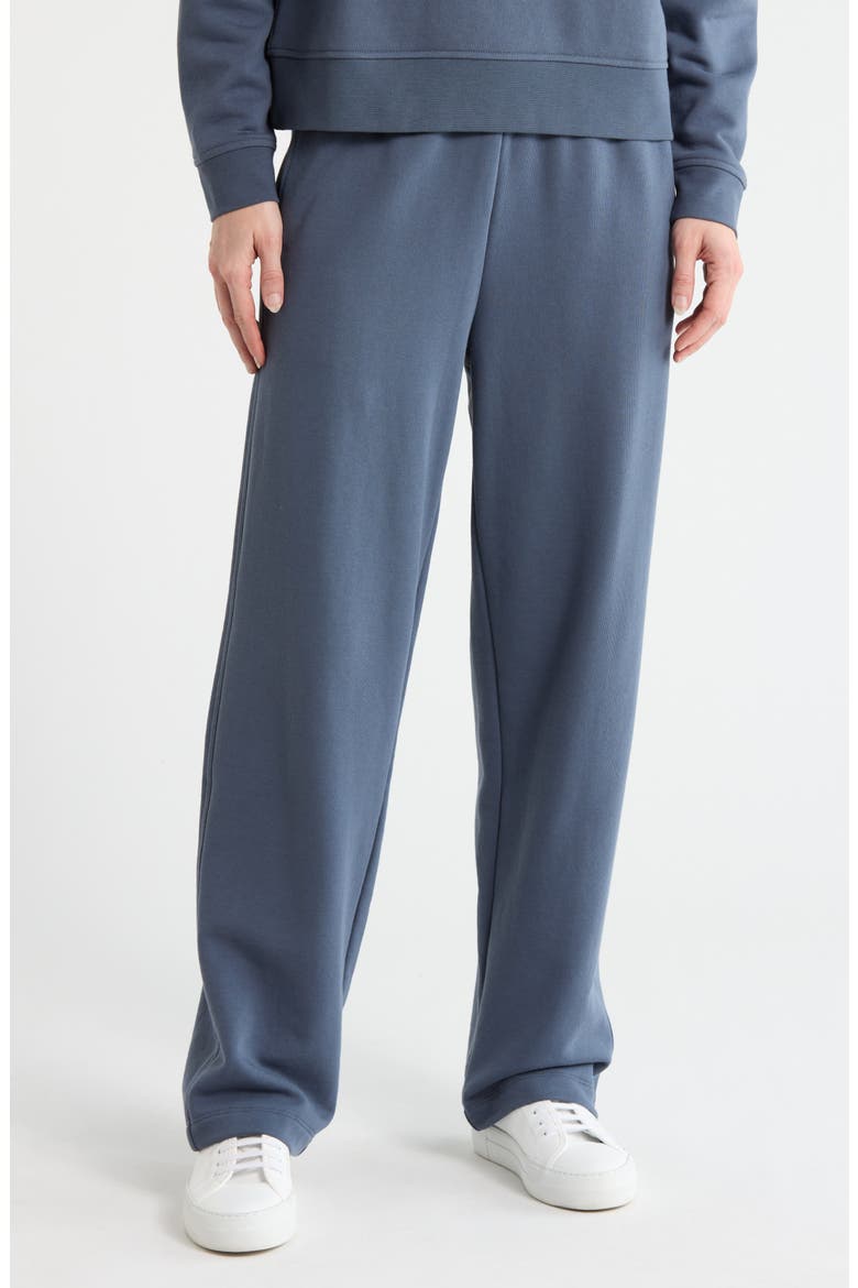 Cotton Wide Leg Sweatpants, Main, color, OBSIDIAN