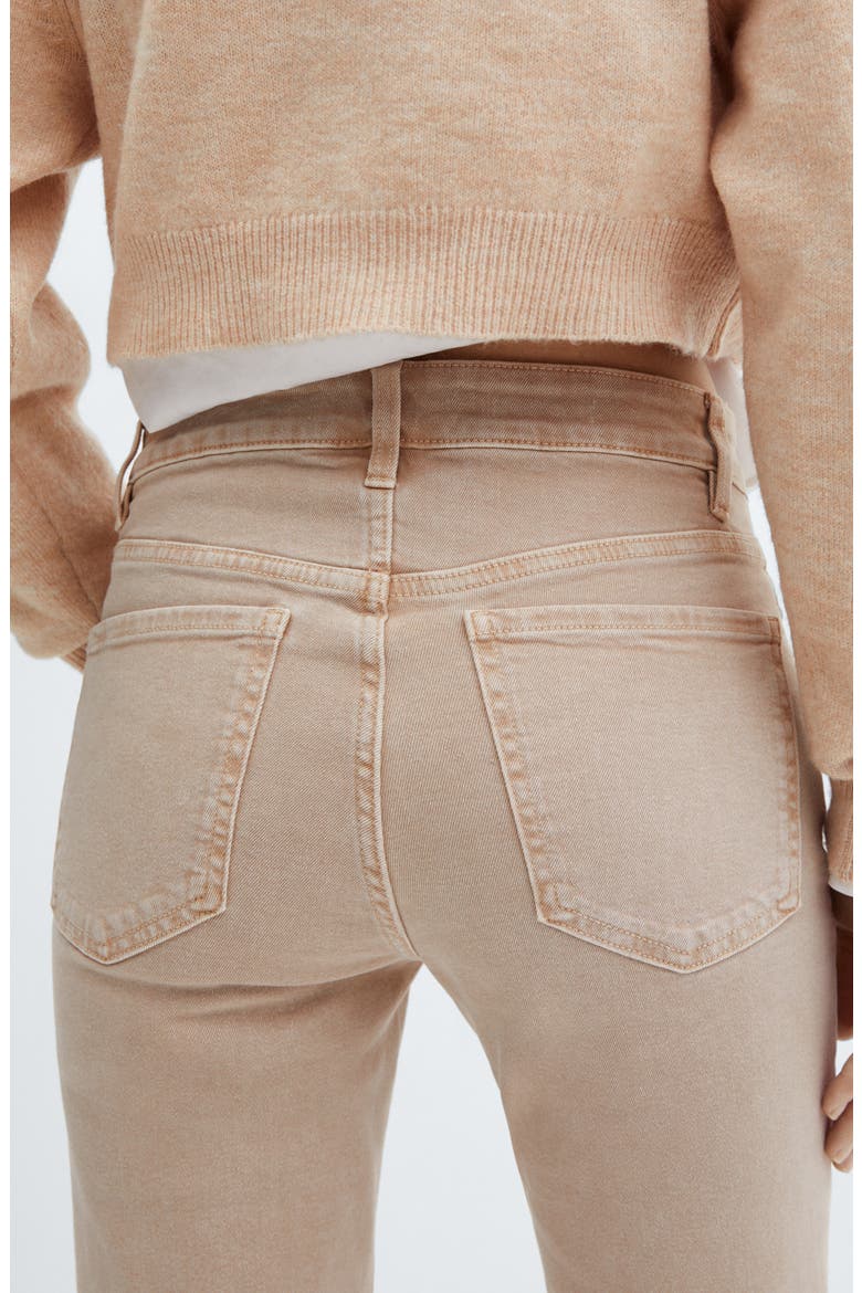 Crop Flare Jeans, Alternate, color, SAND