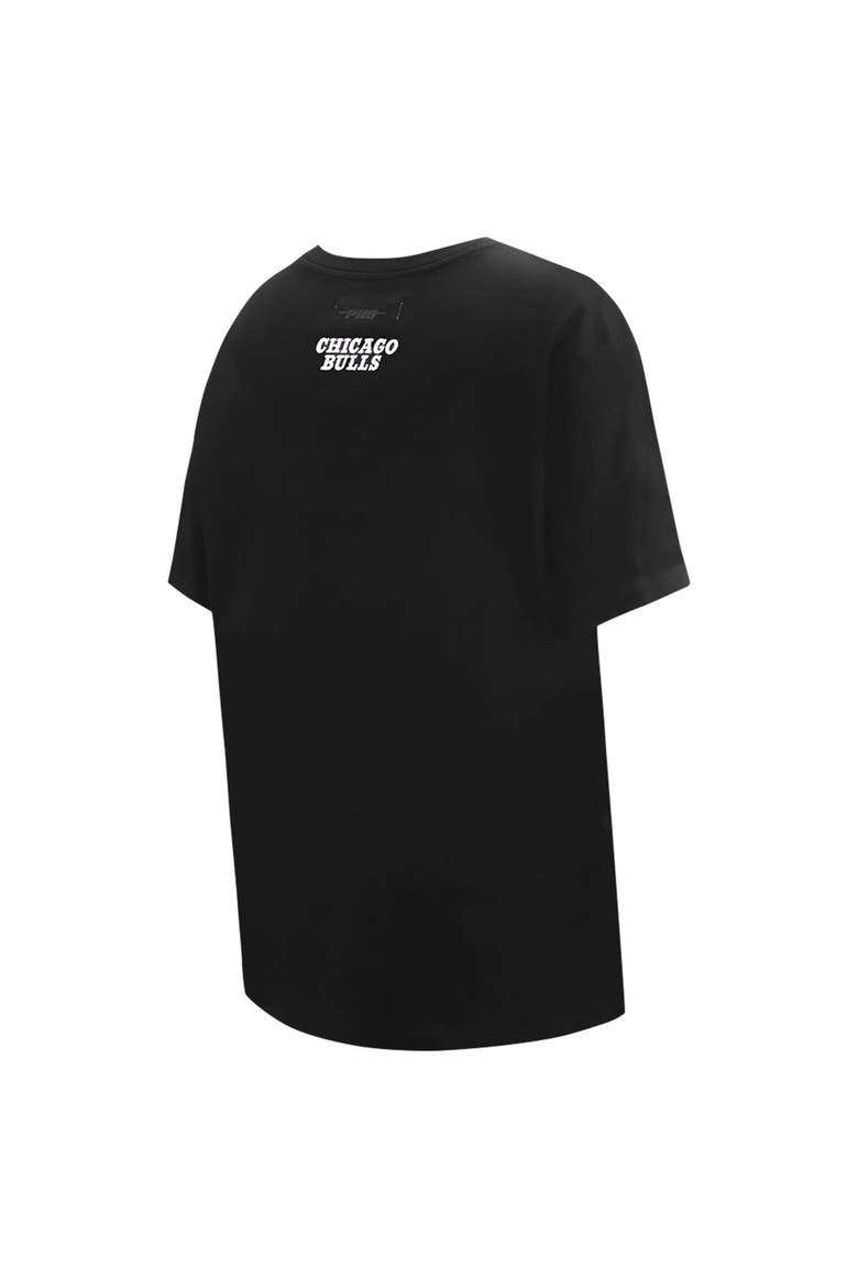 Women's Pro Standard Black Chicago Bulls Script Boyfriend T-Shirt, Alternate, color, Black