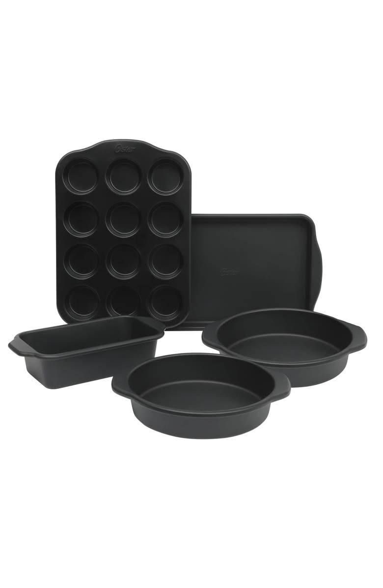 OSTER Teston Platinum Collection 5 Piece Nonstick Carbon Steel Bakeware Set, Main, color, Black