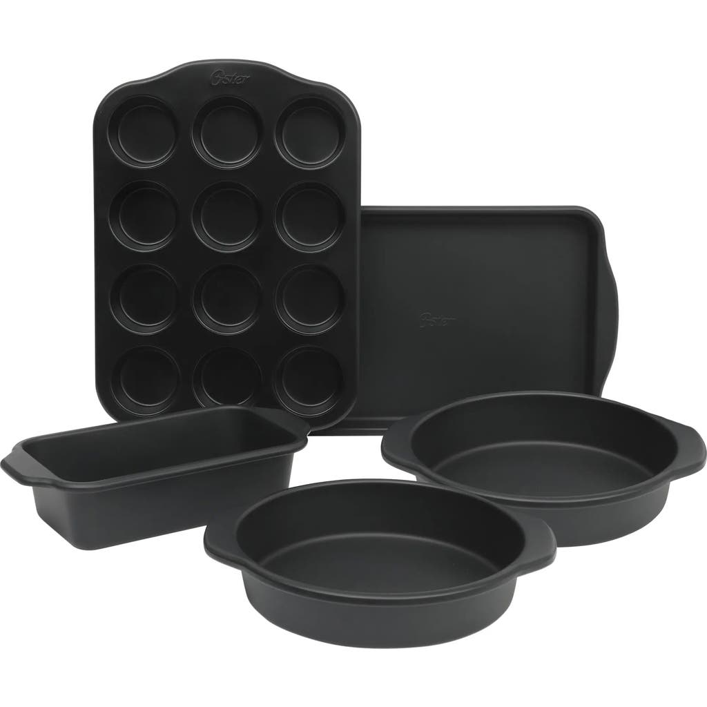 Oster Teston Platinum Collection 5 Piece Nonstick Carbon Steel Bakeware Set In Black