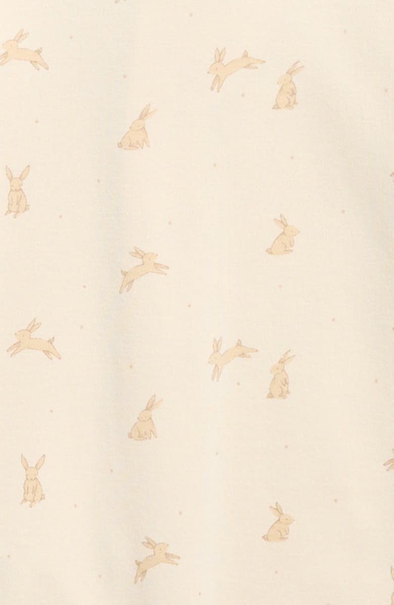 QUINCY MAE Print Organic Cotton Zip Footie, Alternate, color, Natural