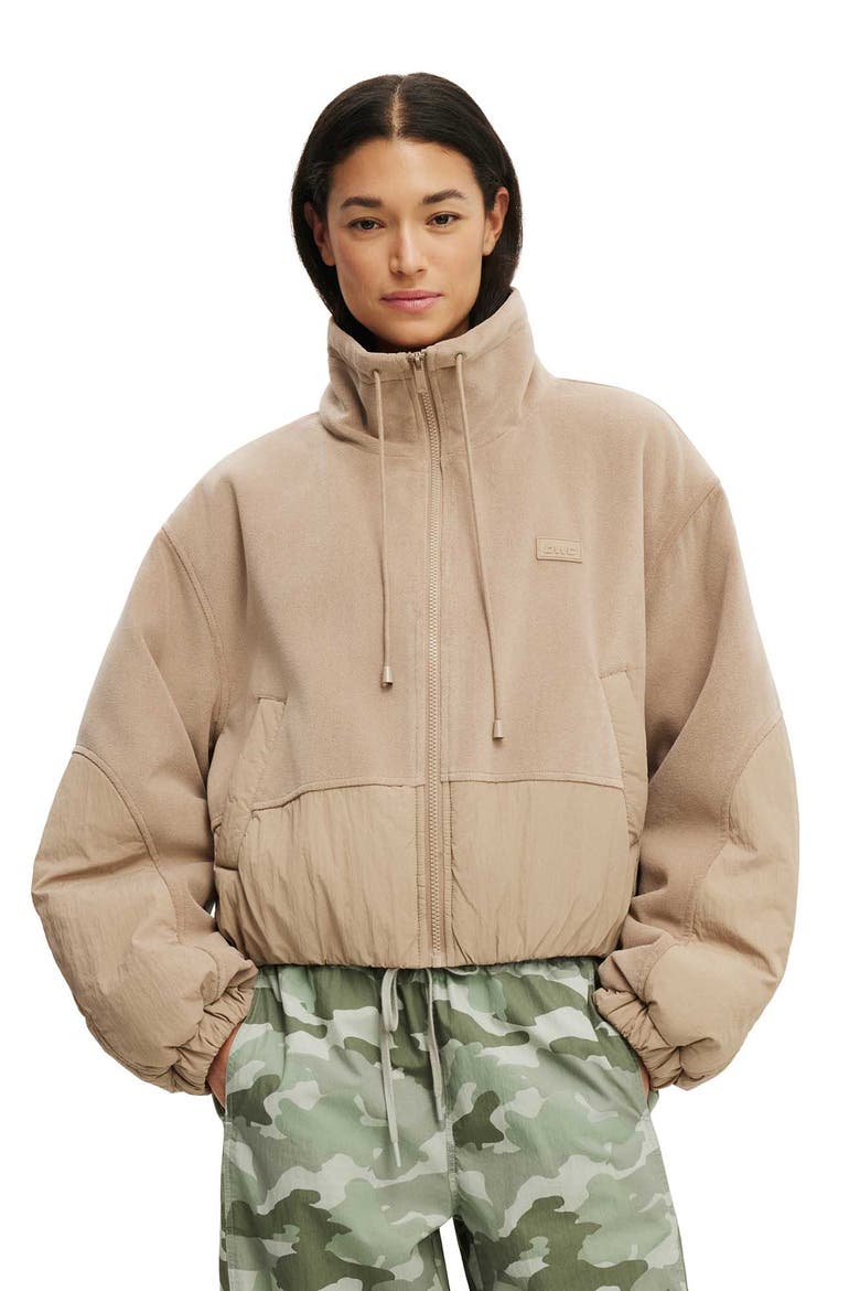Women's Active Polar Fleece Padded Jacket, Main, color, Latte