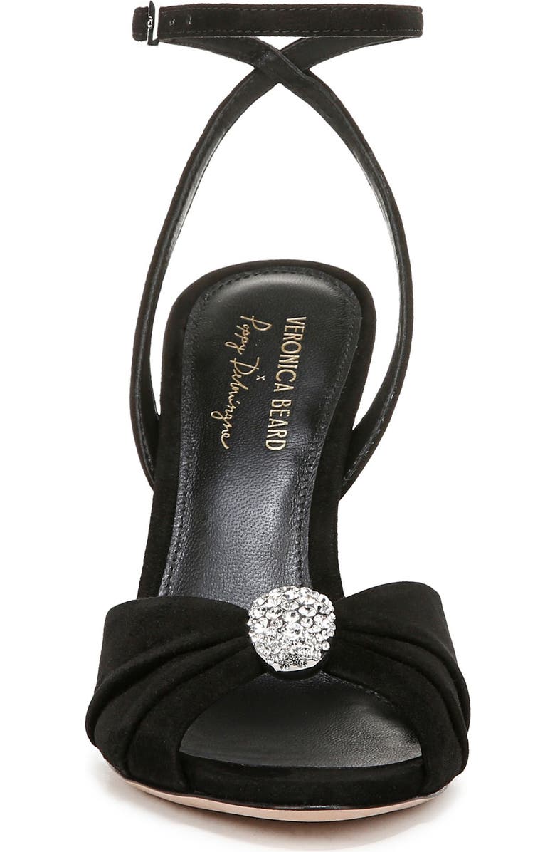 Veronica Beard Genevieve Ankle Strap Sandal, Alternate, color, Black/ Crystal