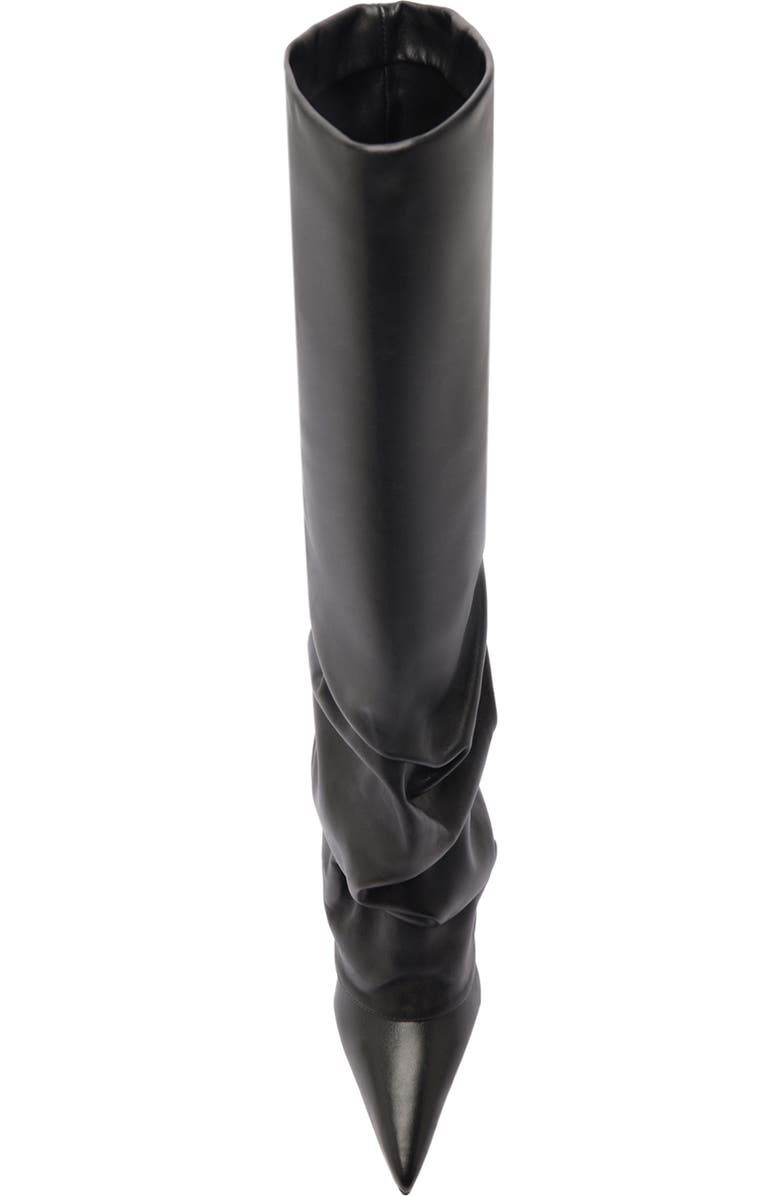 Schutz Mikki Up Cloak Pointed Toe Knee High Boot, Alternate, color, Black