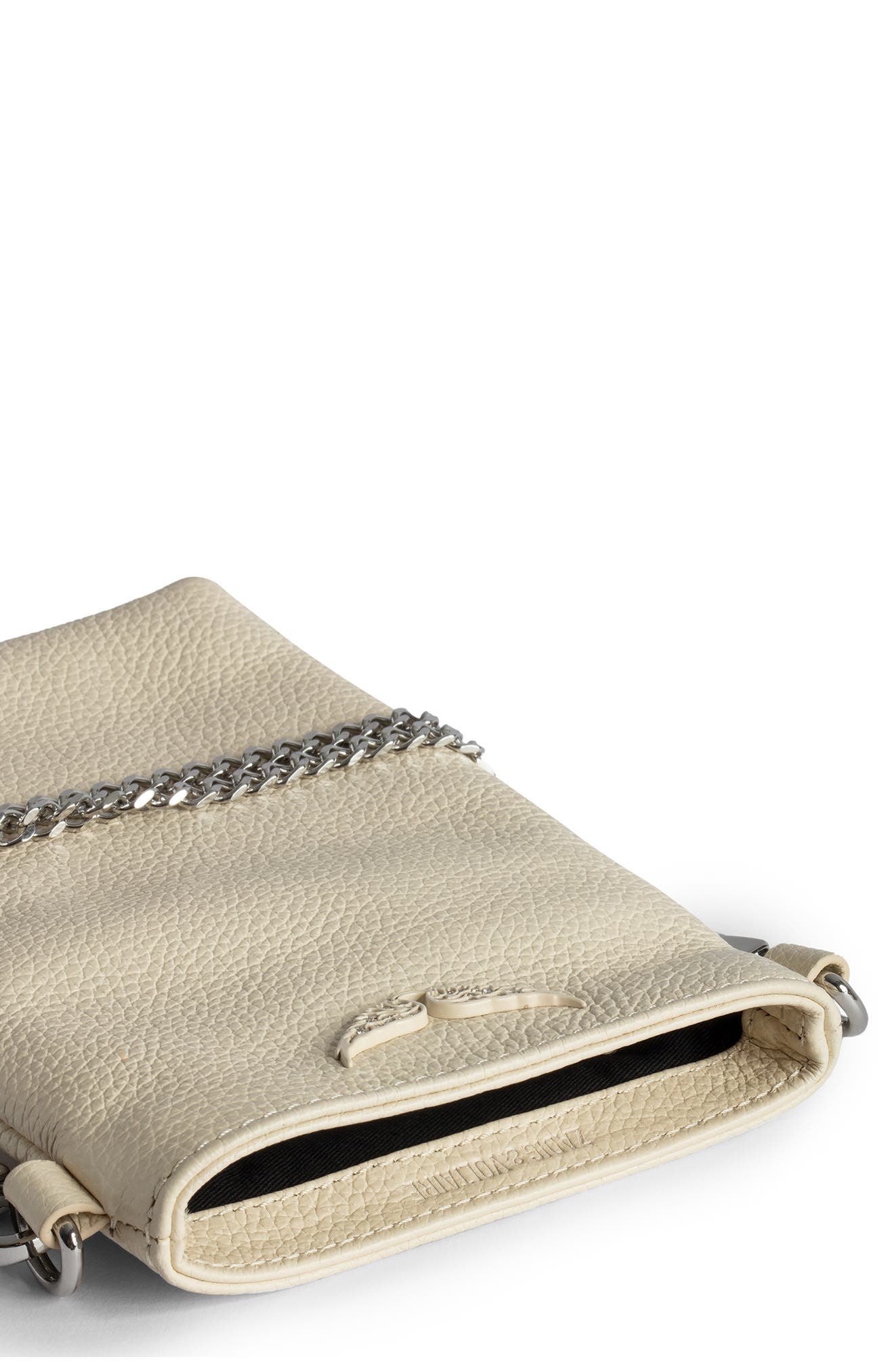 Rock Pebbled Leather Phone Pouch, Alternate, color, FLASH