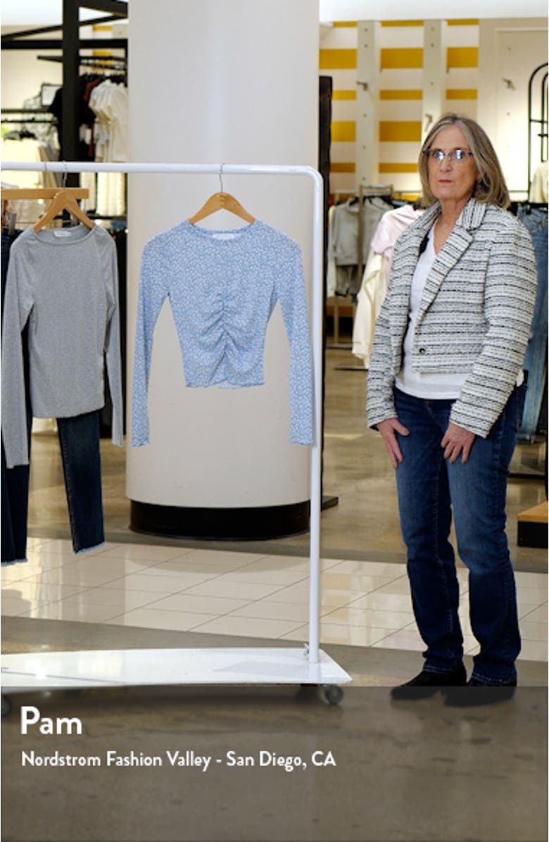 Floral Ruched Long Sleeve Top, sales video thumbnail