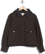 Lucky Brand Hooded Cropped Barn Jacket