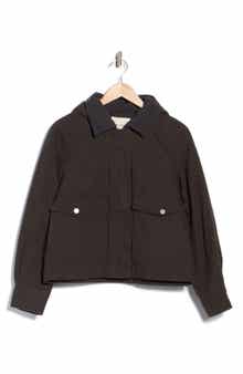 Hooded Cropped Barn Jacket