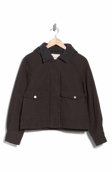 Hooded Cropped Barn Jacket