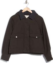 Lucky Brand Hooded Cropped Barn Jacket
