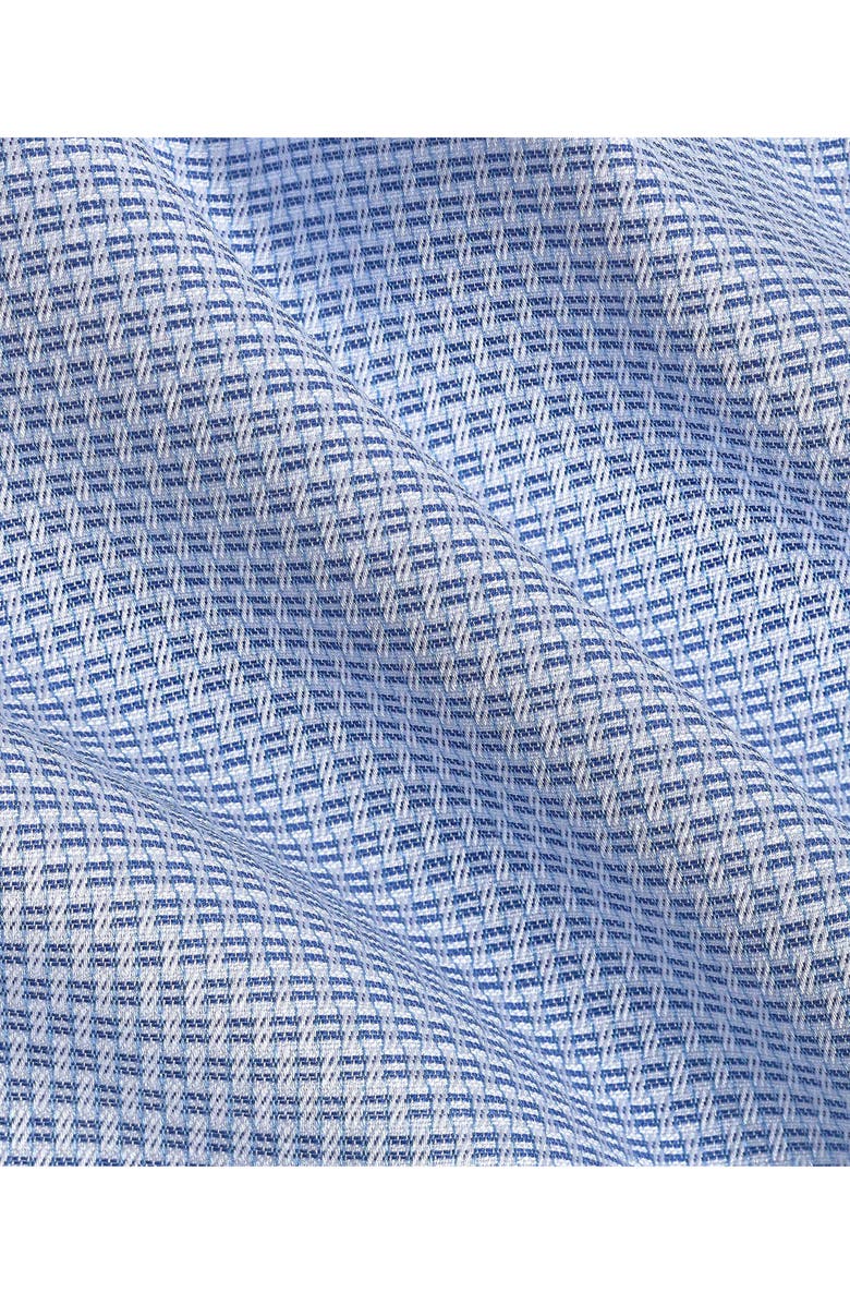 David Donahue Trim Fit Texture Micro Twill Cotton Dress Shirt, Alternate, color, Blue