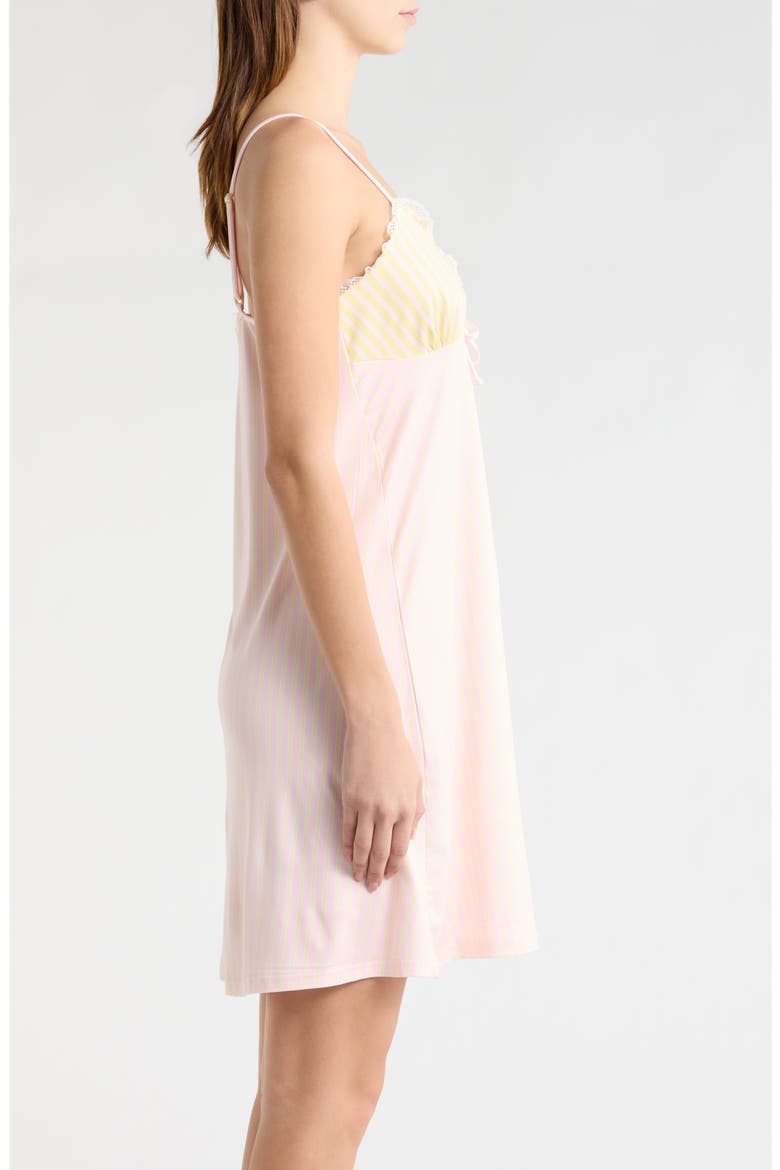 Eyelet Trim Chemise, Alternate, color, LEMON PINK