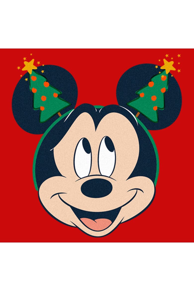 Boy's Mickey & Friends Christmas Tree Ears Graphic Tee, Alternate, color, Red