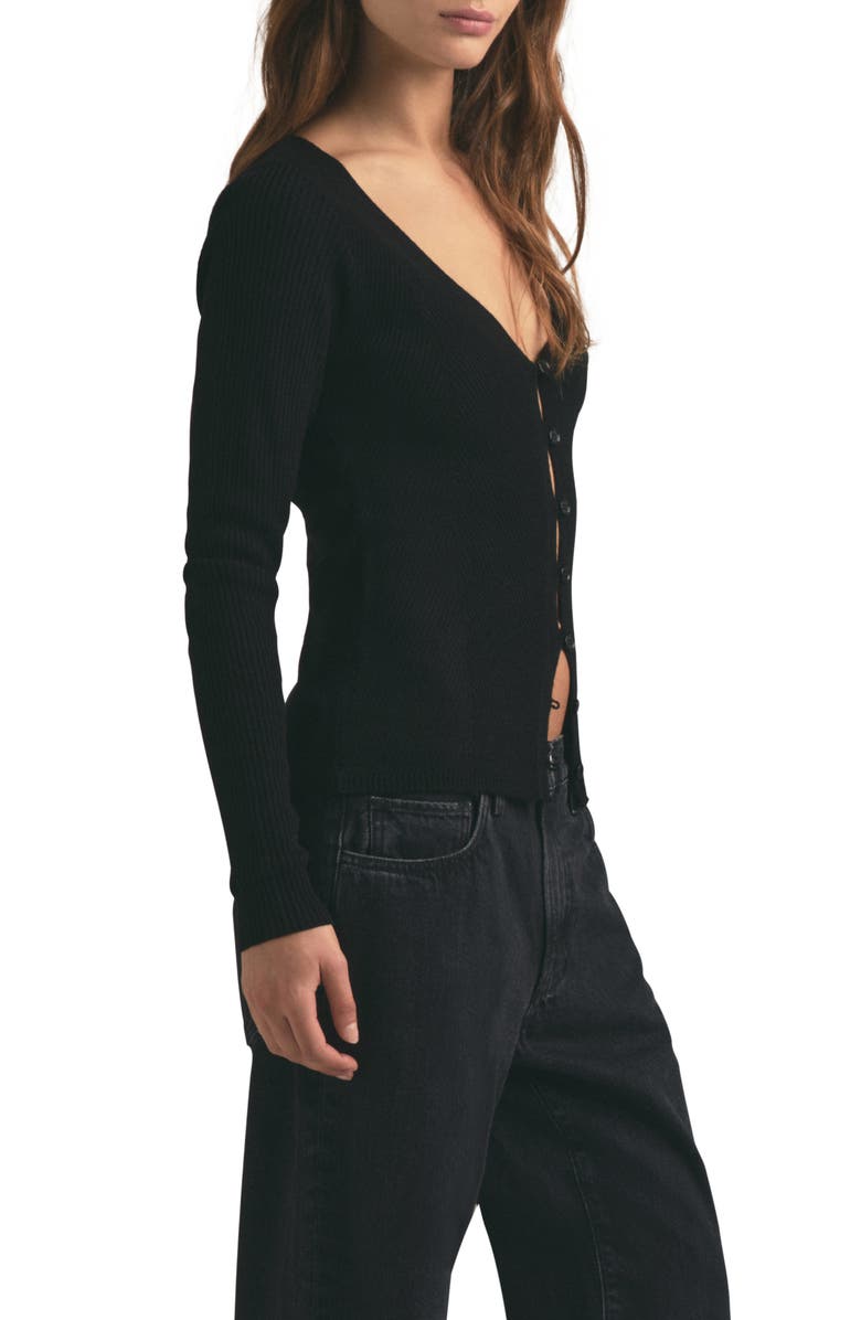 Favorite Daughter The Serena Rib Merino Wool Cardigan, Alternate, color,