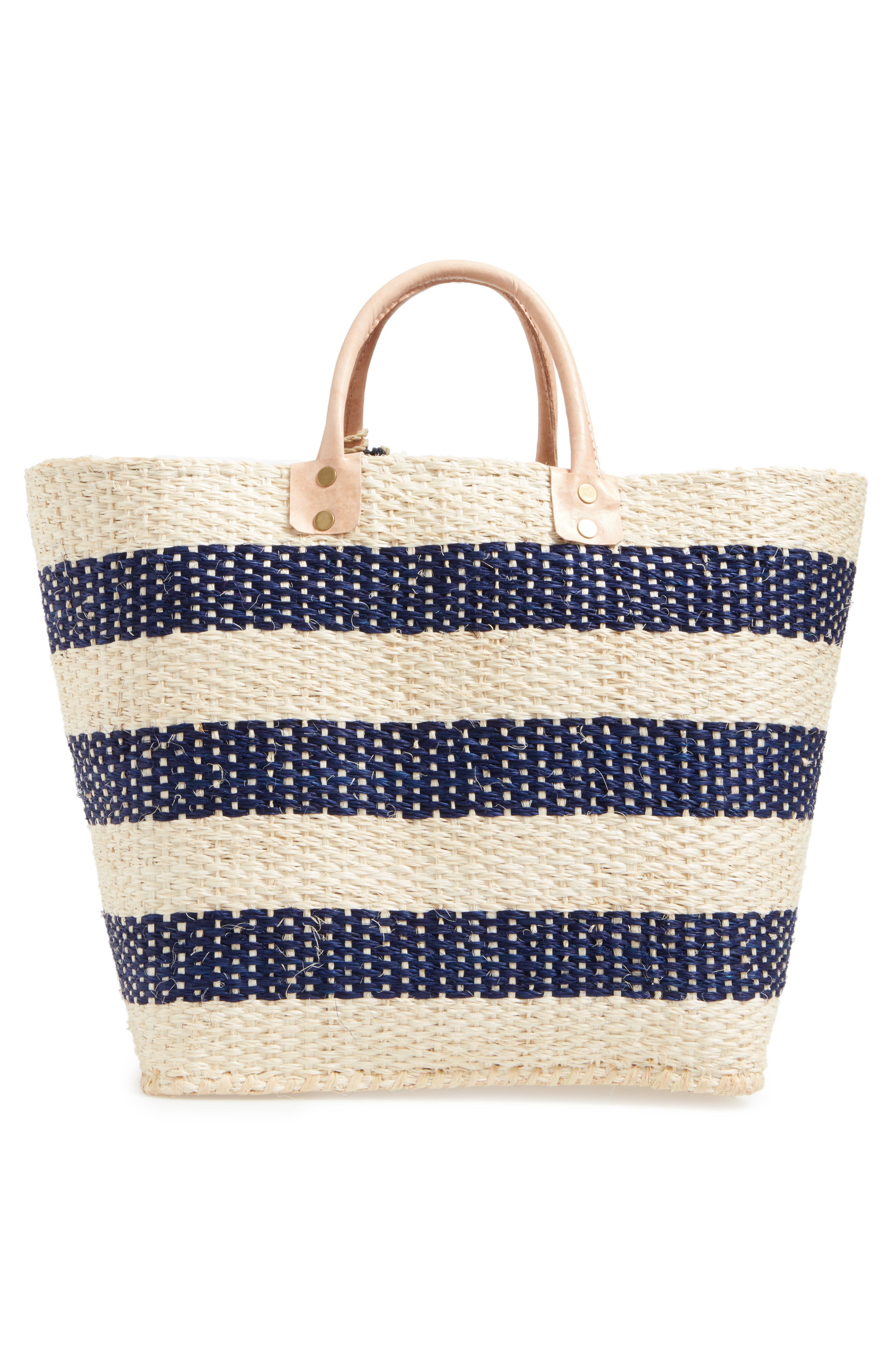 'Collins' Woven Tote, Alternate, color, NAVY