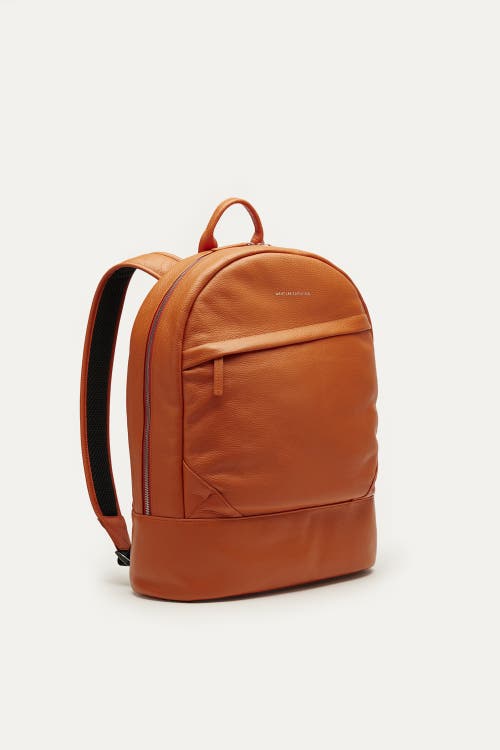 Want Les Essentiels De La Vie Want Les Essentiels Kastrup Pebble-grained Leather Backpack In Orange