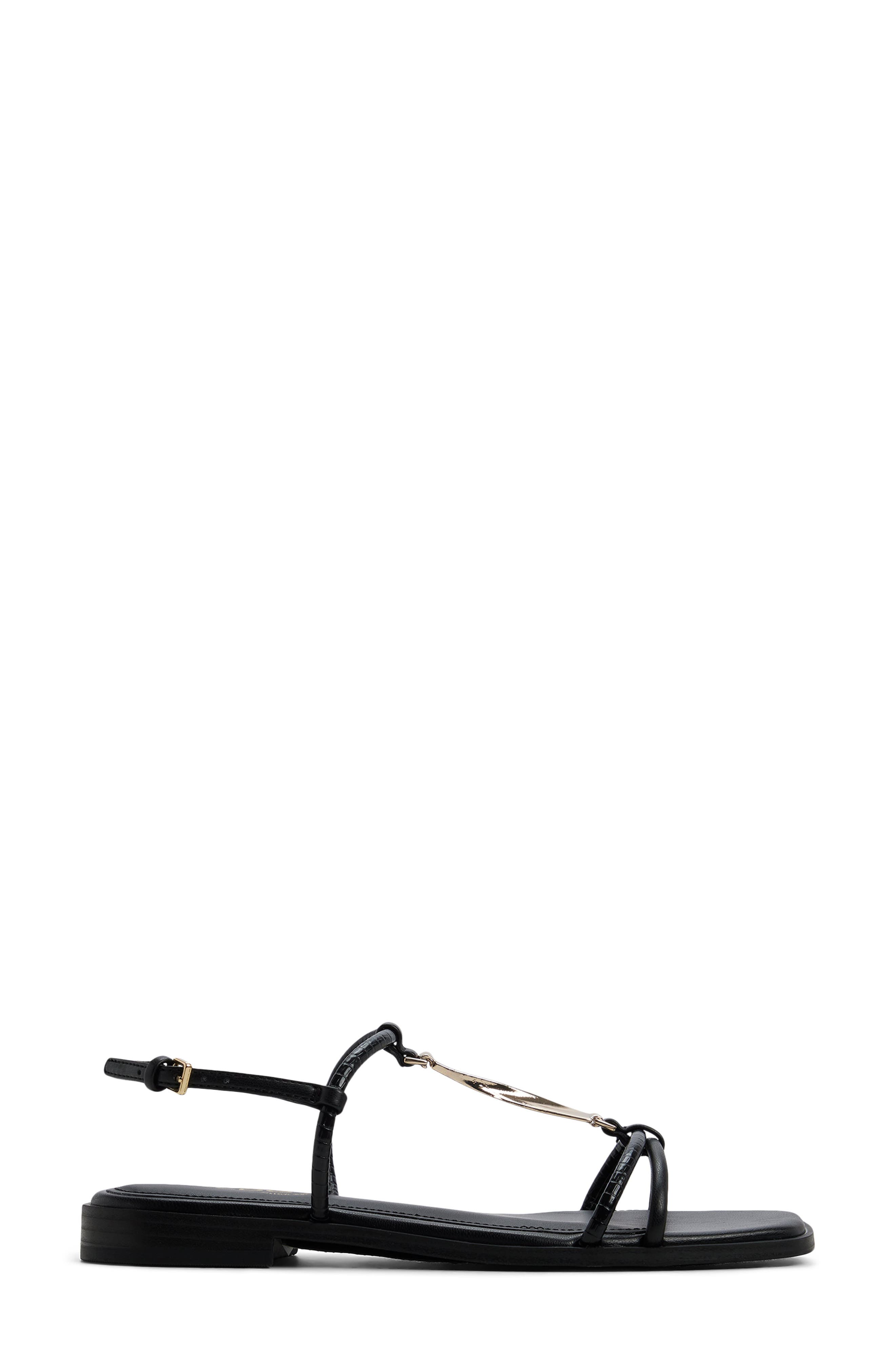 ALDO Ebaeryn Ankle Strap Sandal, Alternate, color, Black