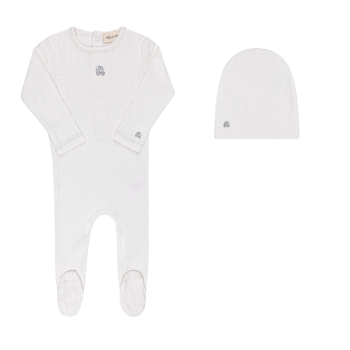 Ely's & Co. Squiggle Pointelle Collection In Girls Cream