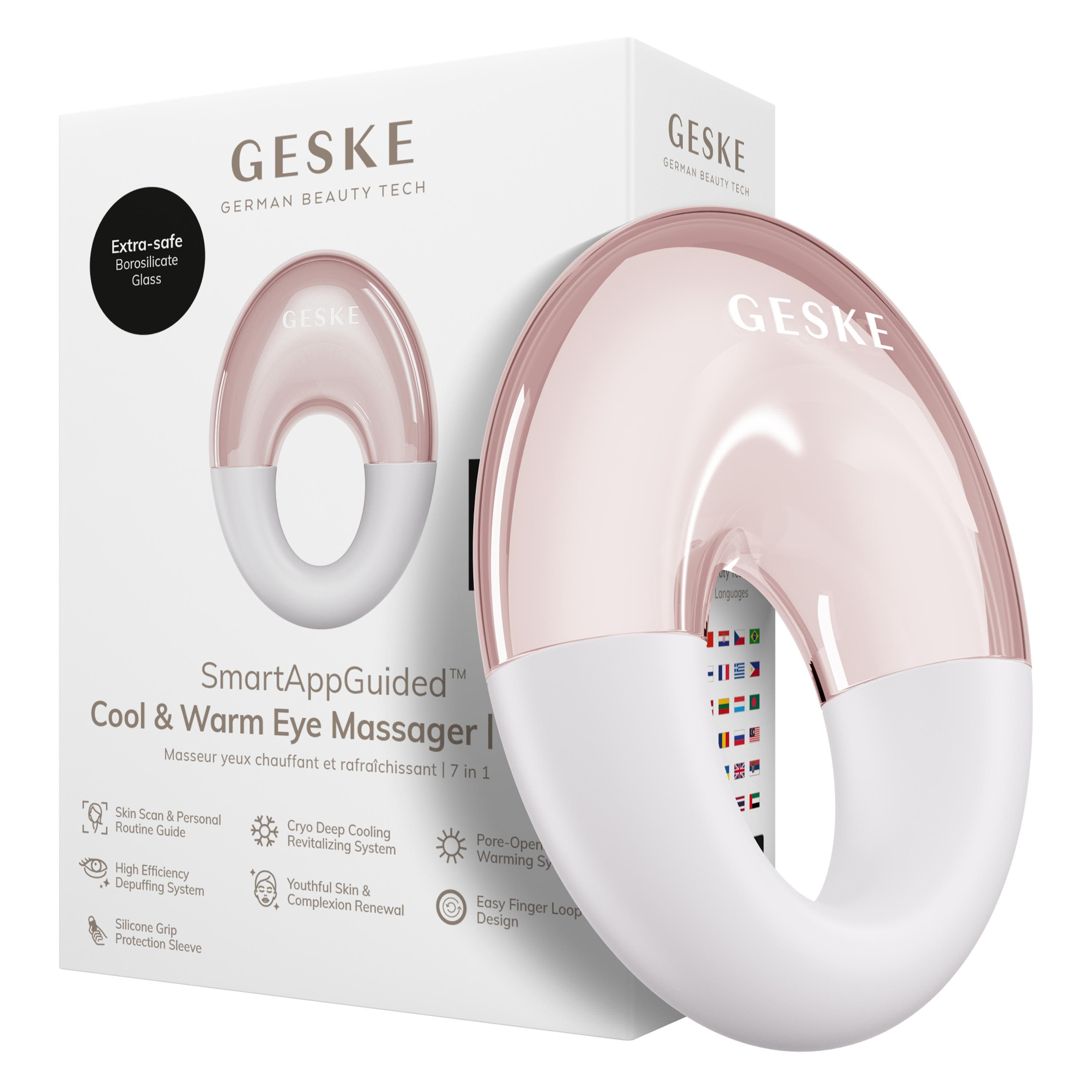 GESKE SmartAppGuided Cool & Warm Eye Massager | 7 in 1 in Starlight 