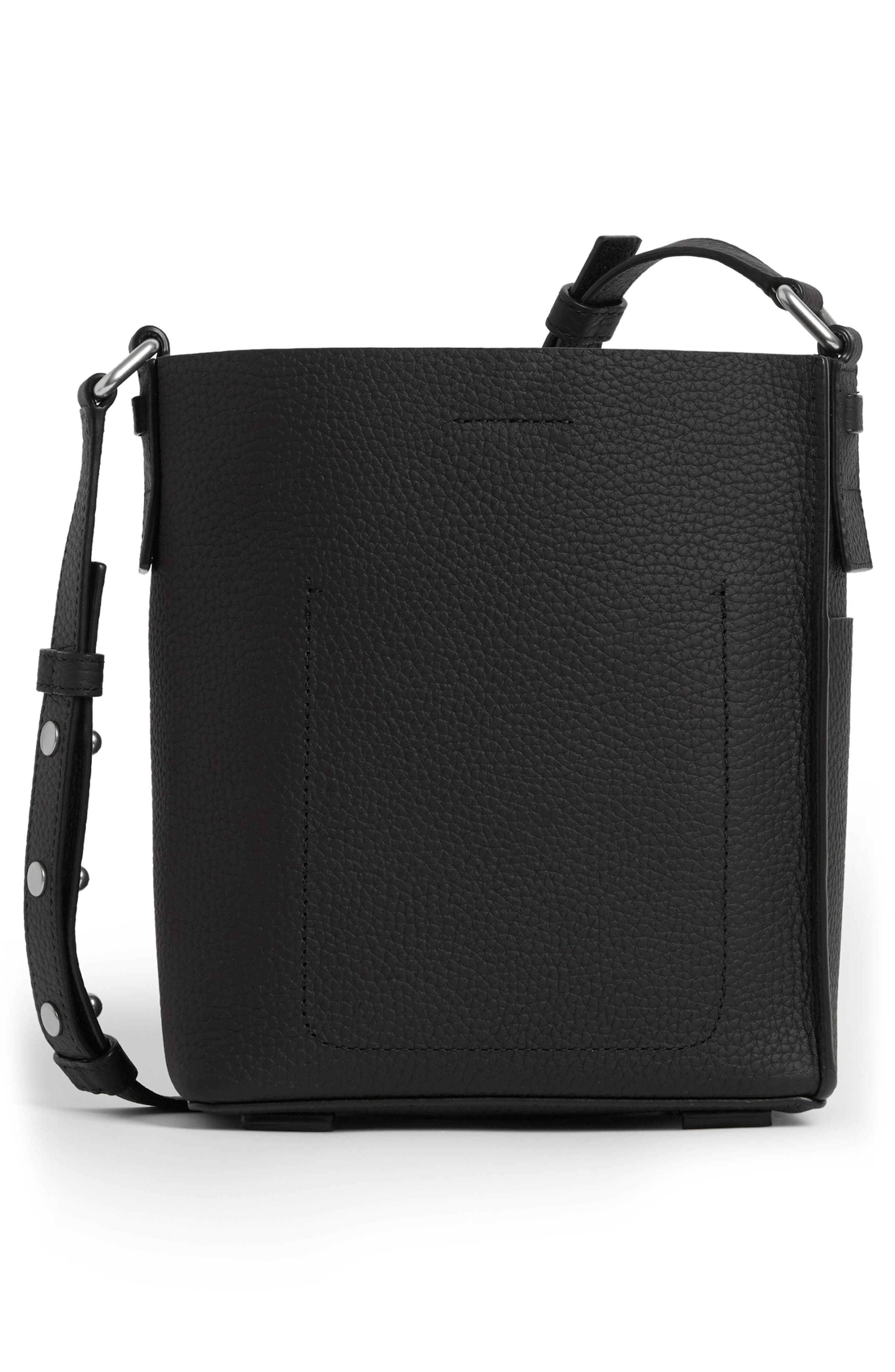 AllSaints Adelina Small Pebbled Leather Tote, Alternate, color, 