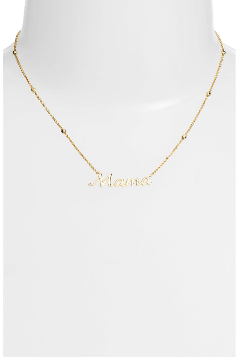 Argento Vivo Mama Pendant Necklace, Alternate, color, GOLD
