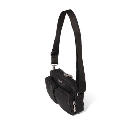 Baggallini Securtex Anti-theft Treasure Crossbody Bag In Black
