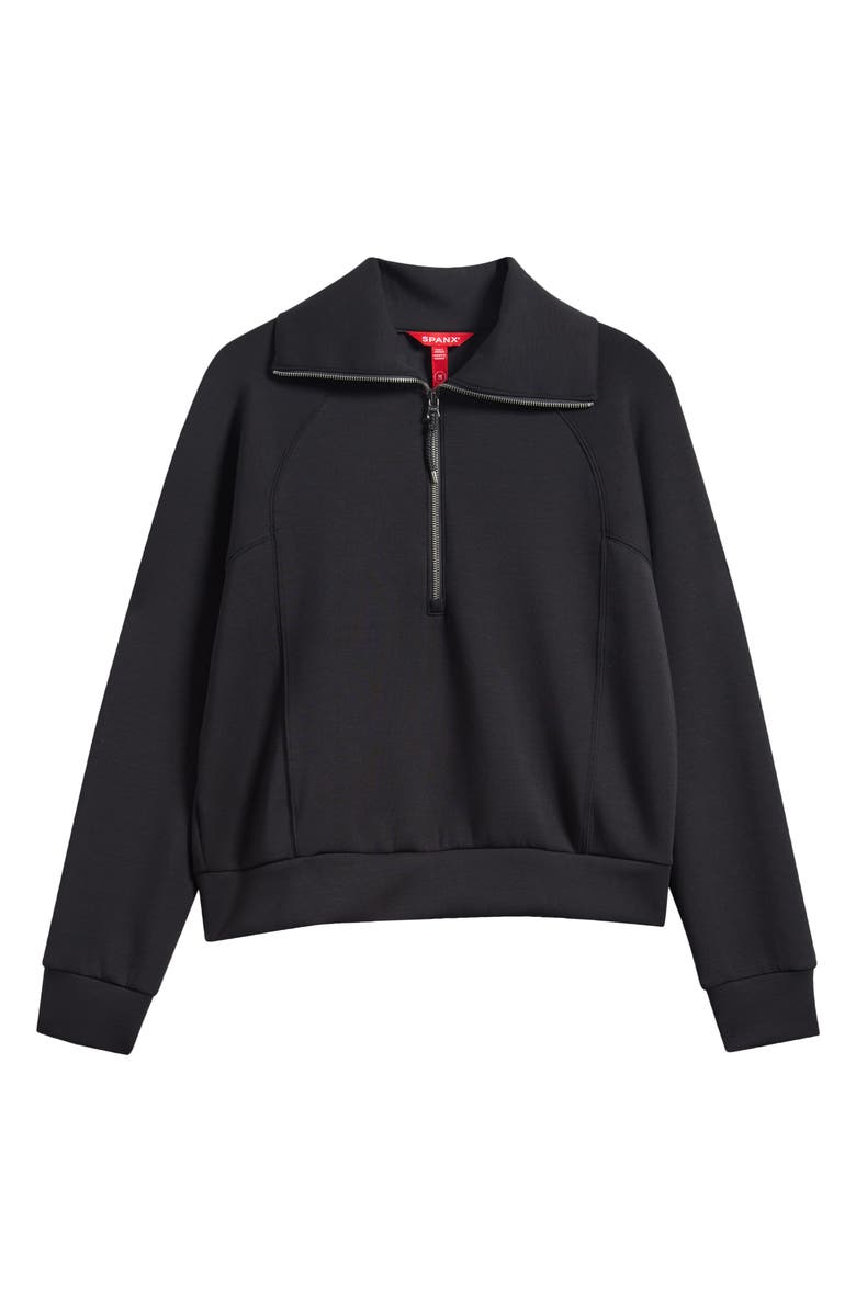 SPANX<sup>®</sup> AirEssentials Half Zip Sweatshirt, Main, color, Very Black