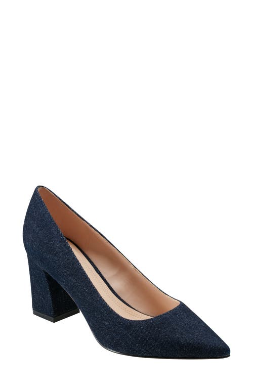 Marc Fisher Ltd Zala Block Heel Pump In Blue