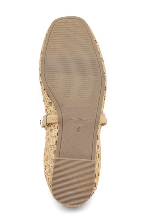 Kenneth Cole Zeta Mary Jane Flat In Natural Raffia