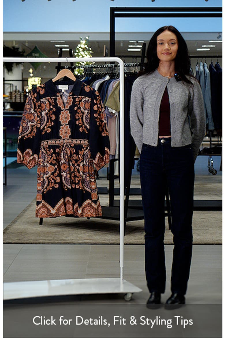 Leigh Mixed Print Long Sleeve Cotton & Linen Minidress video