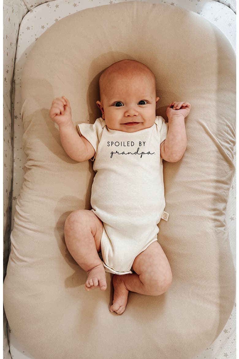 Spoiled By Grandma Organic Baby Bodysuit, Alternate, color, Natural