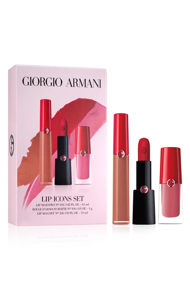 ARMANI beauty Giorgio Armani Lip Icons Set, Alternate, color, 