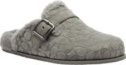 COACH Signature Genuine Shearling Lined Buckle Mule