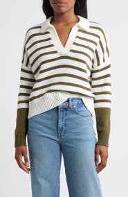 Madewell Dedham Stripe Polo Sweater