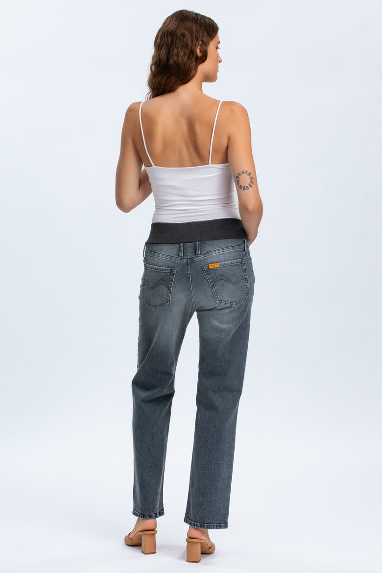 Regular Straight Leg Maternity Jeans, Alternate, color, STONED GREY