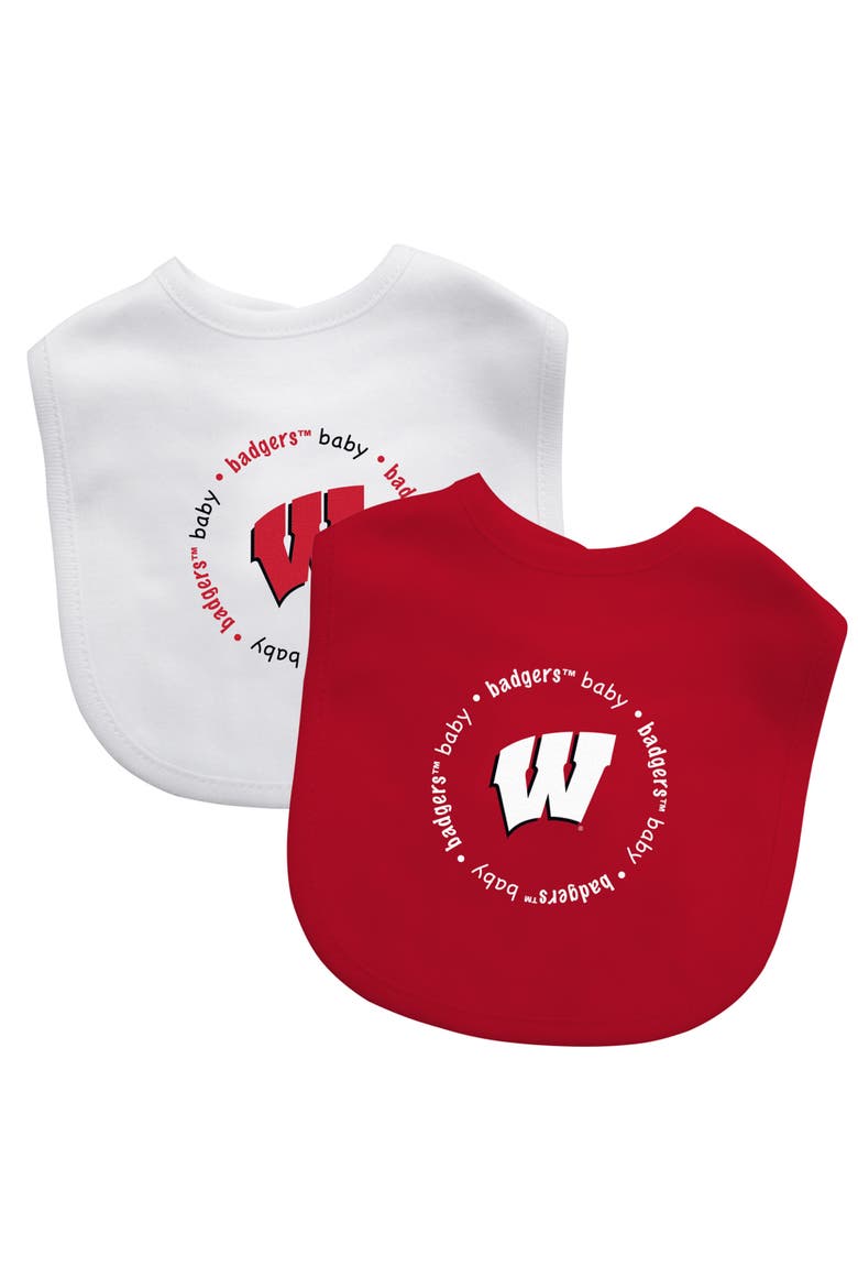 Wisconsin Badgers - Baby Bibs 2-Pack, Main, color, Red
